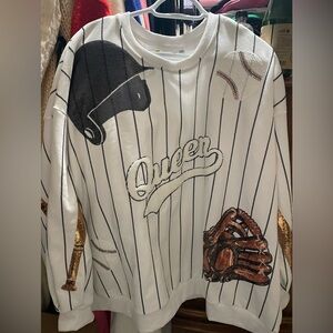 Queen of Sparkles NWT Baseball sweatshirt. Never worn. Beautiful detail!